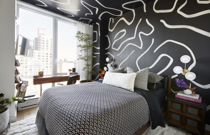 Modern black deals and white room